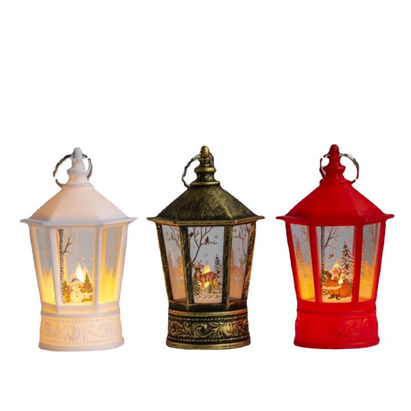 1 Đèn LED Dầu Để Bàn Hình Ông Già Noel / Người Tuyết / Tuần Lộc Trang Trí Tiệc Giáng Sinh