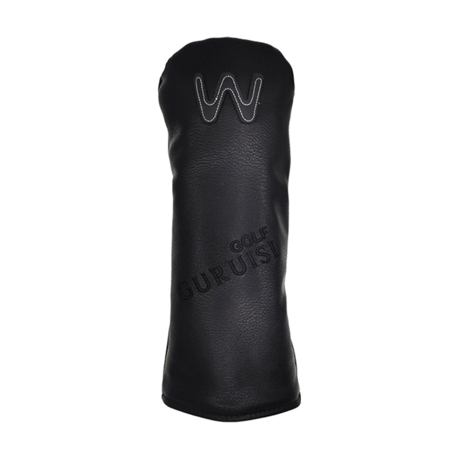 2x Golf Covers for Golf Clubs Leather 3 5 UT Putter Sleeve Design Golf Club Driver Headcover Set with Numbered for UT/Hybrid/ Wood