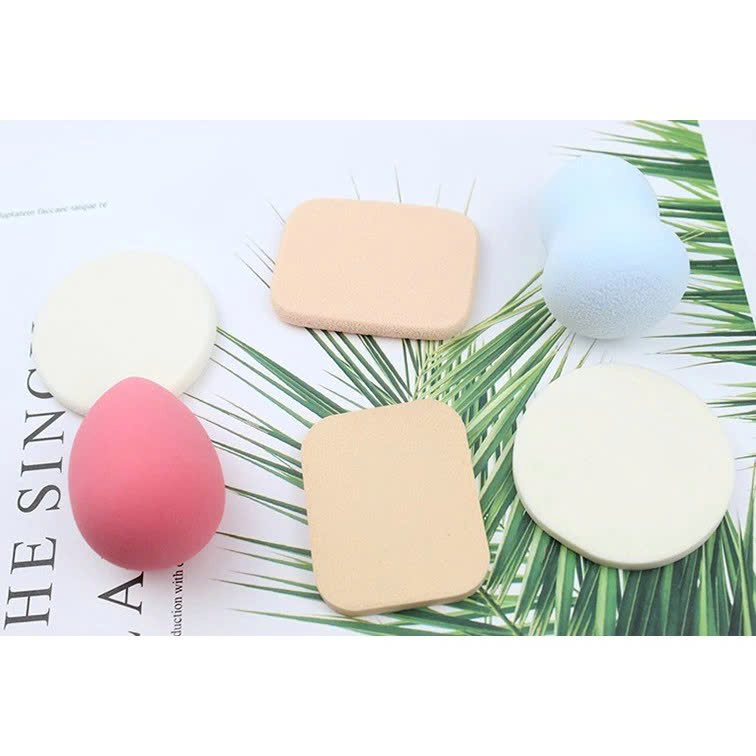 HỘP TÚI 6 Bông Mút Đánh Kem Nền Thông Minh - Mút trang điểm - Hàng Chính Hãng - ( Giao Màu ngẫu nhiên )