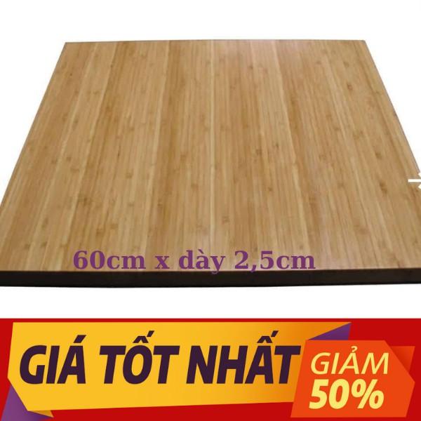 mặt bàn gỗ tre ghép thanh cao cấp cho gia đình/nhà hàng quán cà phê 60cm dày 2,5cm tại nhà máy