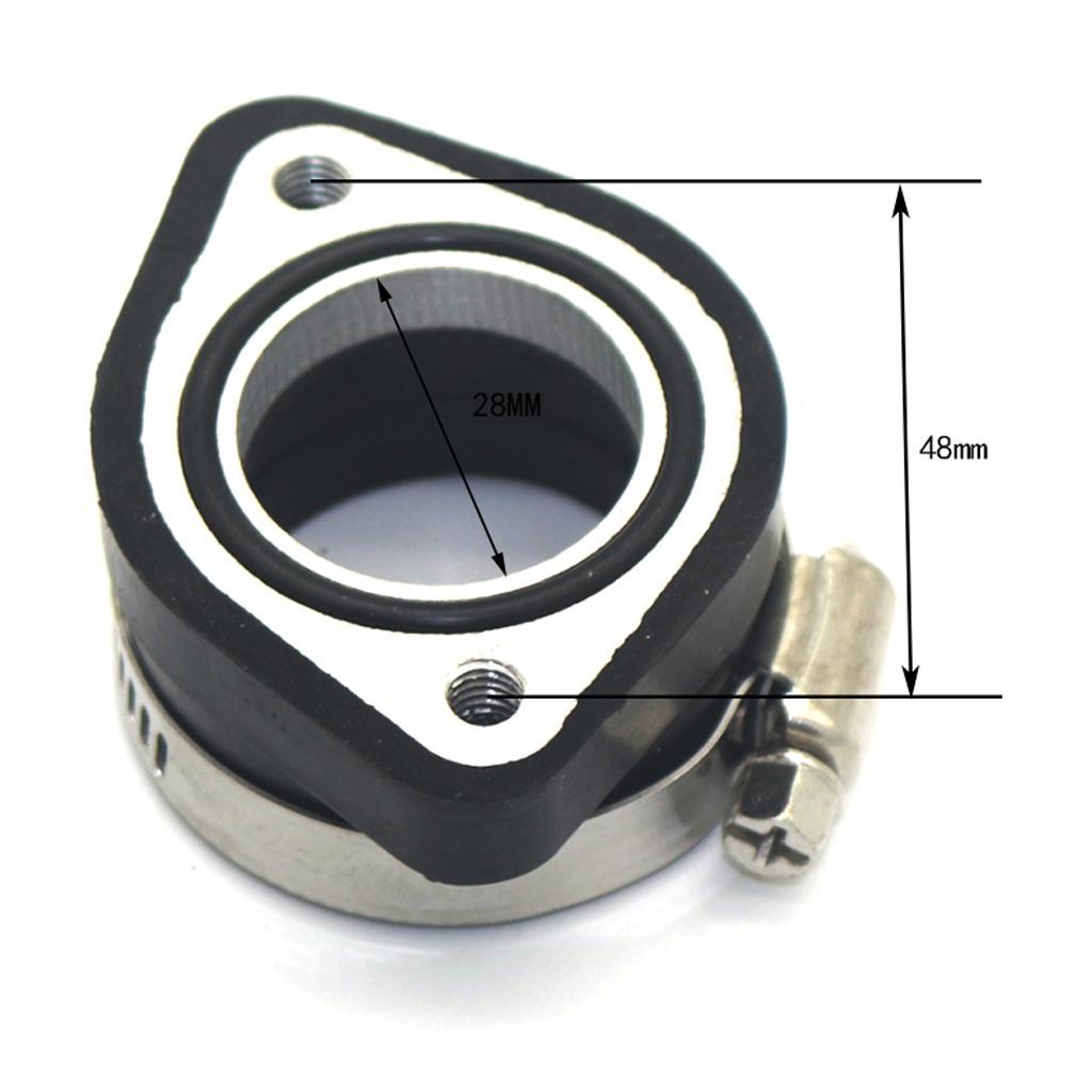 2x 28mm Carb Carburetor Intake Pipe Adapter Manifold Boot for VM24