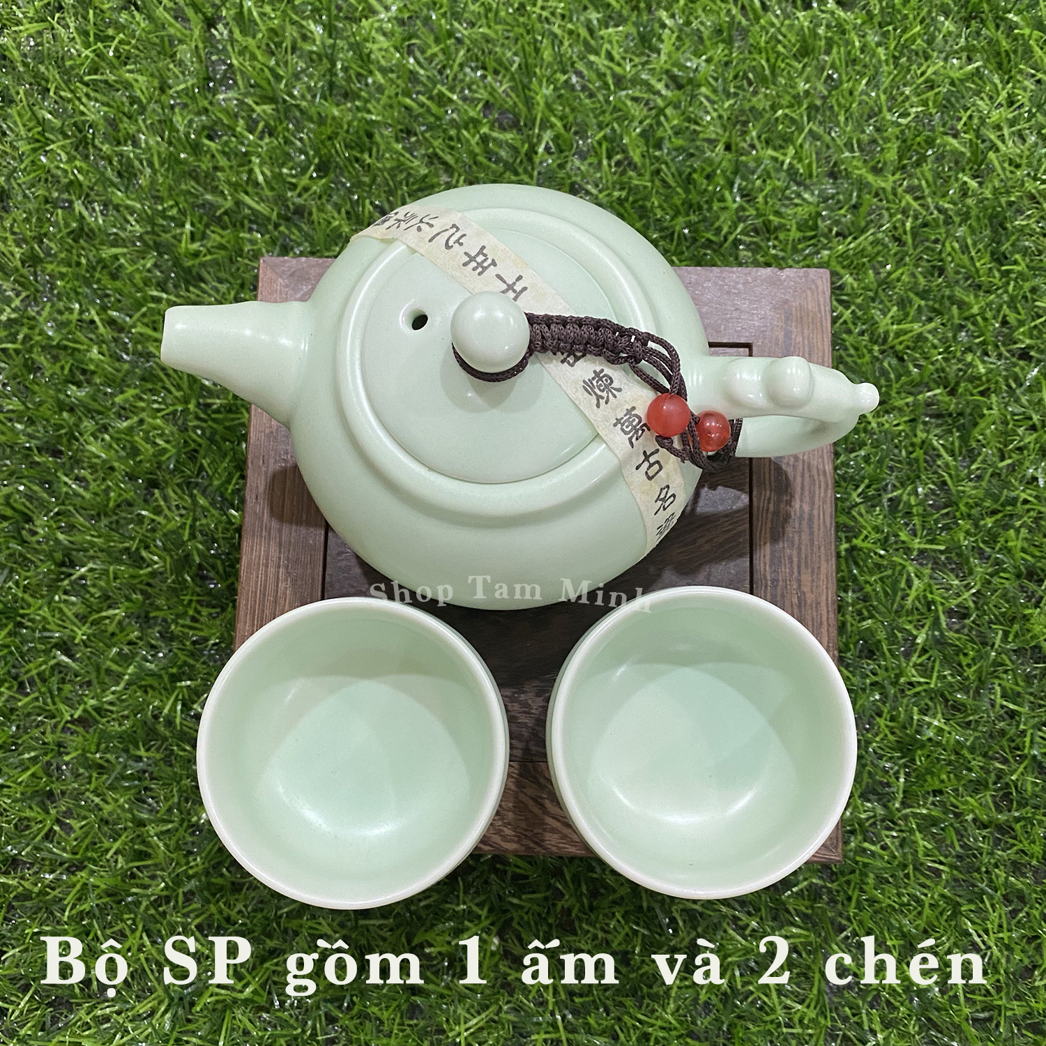 Bộ Ấm chén du lịch bằng Gốm sứ cao cấp, có hộp xách tiện lợi, Dung tích ấm 160ml; Thích hợp đi du lịch, dã ngoại - Bộ ấm chén pha trà du lịch