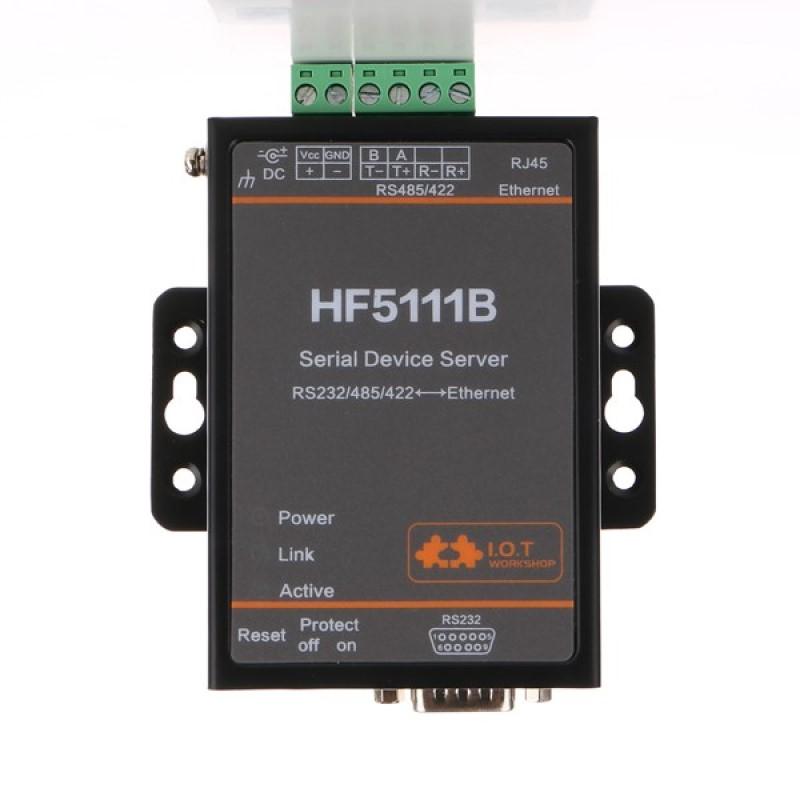 HF5111B Công Nghiệp Modbus Nối Tiếp RS232 RS485 RS422 Sang Ethernet Thiết Bị Chuyển Đổi Modbus 2M Flash Cortex-M3 Cổng Kết Nối