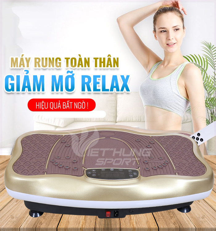 Máy Rung Toàn Thân Giảm Mỡ ReLax : 300W Có nghe nhạc Bluetooth. Cổng USB Có điều khiển từ xa