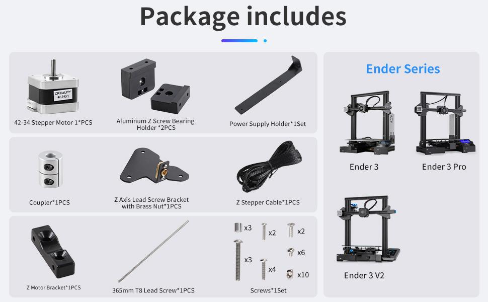 Bộ nâng cấp trục Z kép chính thức của Creality Bộ phận máy in 3D Ender-3 Bộ nâng cấp trục vít kép cho Ender 3 Ender 3 Pro Ender 3 V2