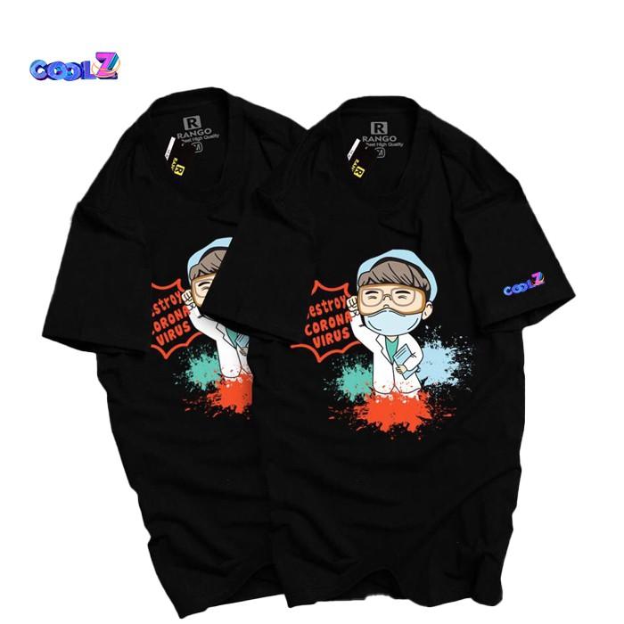 Áo thun tay lỡ. Hoạt hình chống dịch. CoolZ phông Unisex nam nữ. Cotton oversize form rộng CZ010