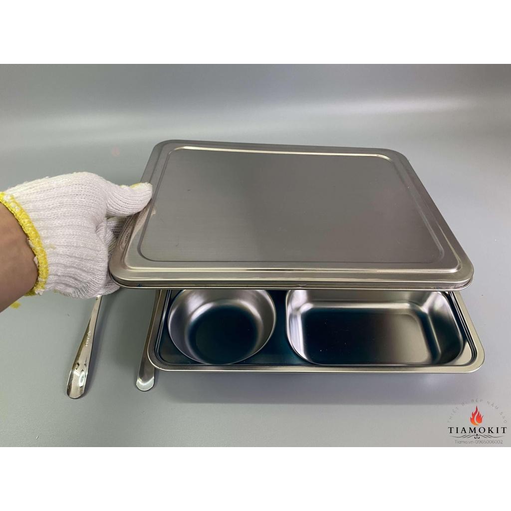 Khay cơm 5 ngăn Hàn Quốc nắp inox
