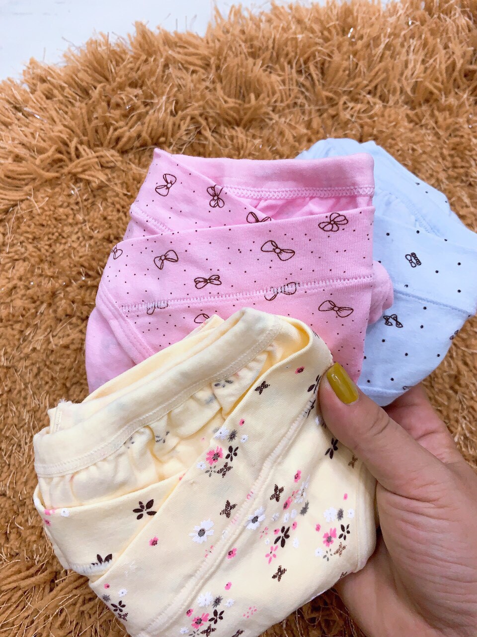 Sét 4 quần lót bầu cotton họa tiết