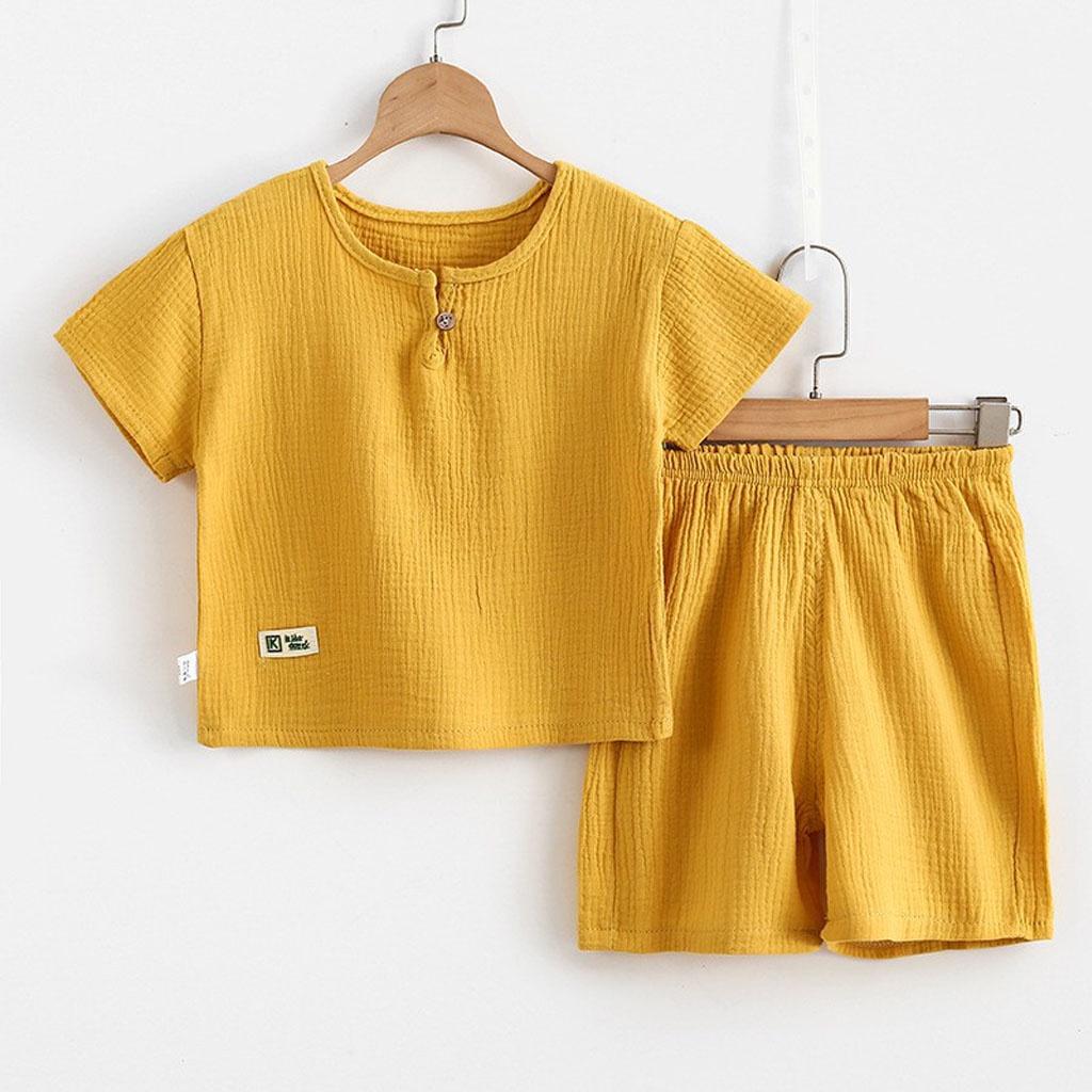 Bộ cộc tay cho bé trai bé gái, Bộ cộc đũi nhăn nhiều màu sắc cho bé 1-5 tuổi - ROSY KIDS