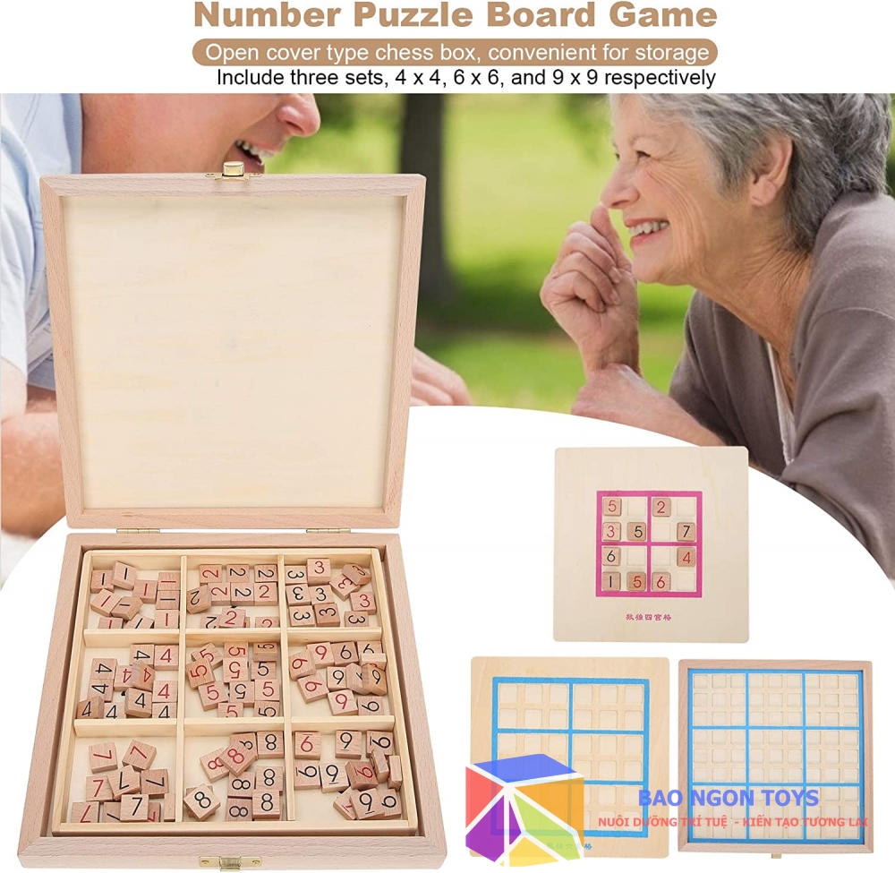 ĐỒ CHƠI BOARD GAME CỜ SUDOKU, TRÒ CHƠI TRÍ TUỆ THÔNG MINH CHO BÉ, PHÁT TRIỂN TRÍ TUỆ, TƯ DUY LOGIC DG192