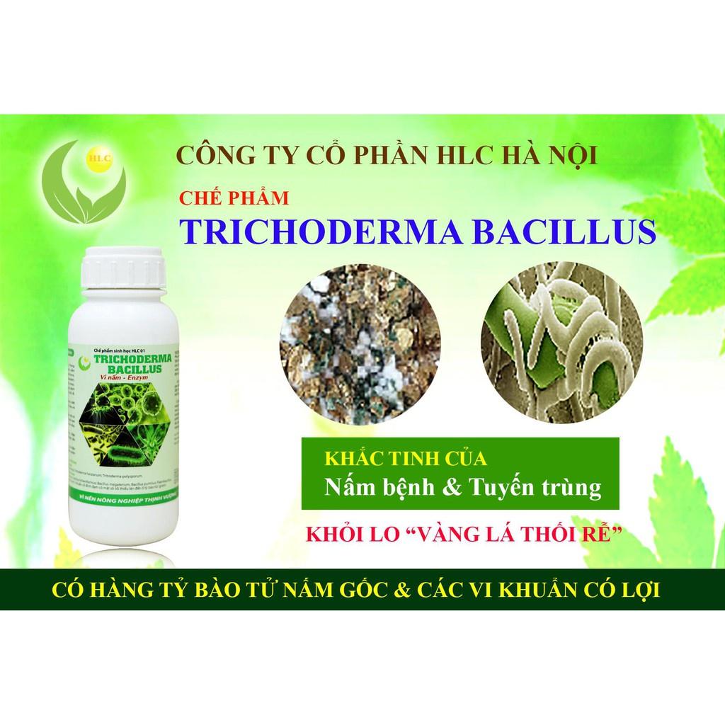 NẤM ĐỐI KHÁNG TRICHODERMA BACILLUS HLC  CHAI 250ML - Ủ PHÂN CHUỒNG, TƯỚI CÂY, ĐỐI KHÁNG NẤM BỆNH, CẢI TẠO ĐẤT