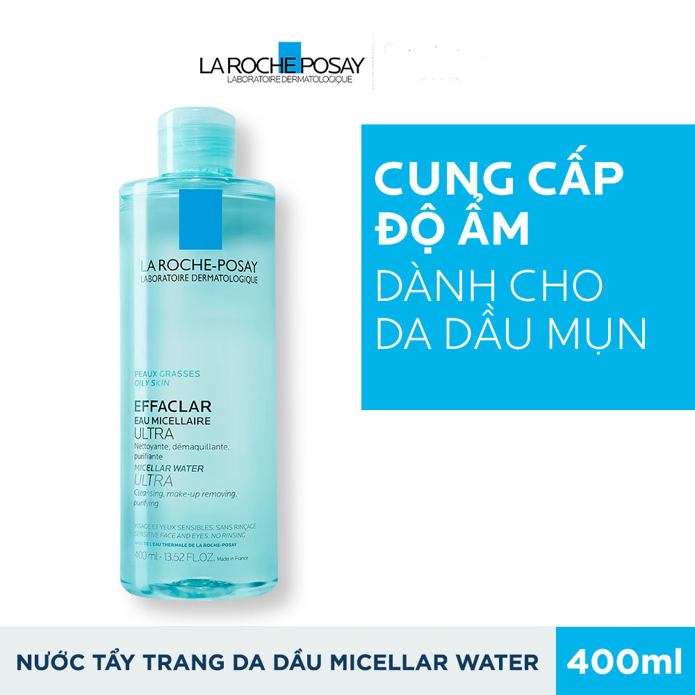 Nước Tẩy Trang Làm Sạch Sâu Và Kiểm Soát Bã Nhờn Cho Da Dầu Và Da Mụn La Roche Posay Effaclar Micellar Water