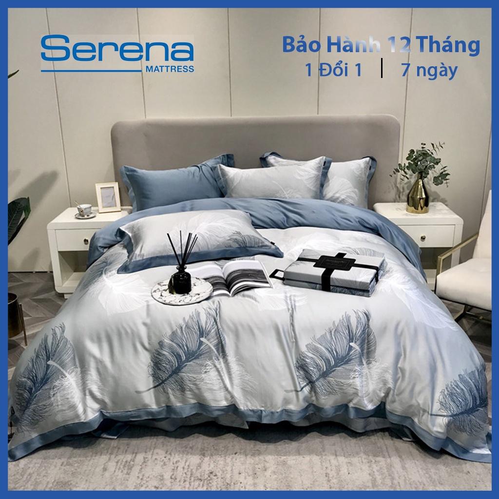 Ga Giường Cao Cấp Tencel 60s SERENA Ga Tencel Set 5 Món Chăn Ga Gối Trần Bông - Hệ Thống Nệm