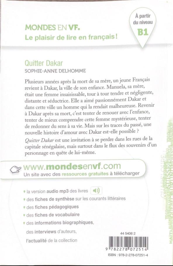 Sách tập đọc theo trình độ B1 tiếng Pháp: Quitter Dakar Niv. B1