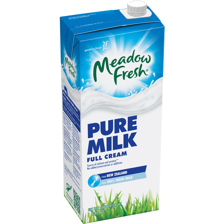 Thùng 12 hộp Sữa tươi tiệt trùng nguyên kem Meadow Fresh 1L hàng New Zealand
