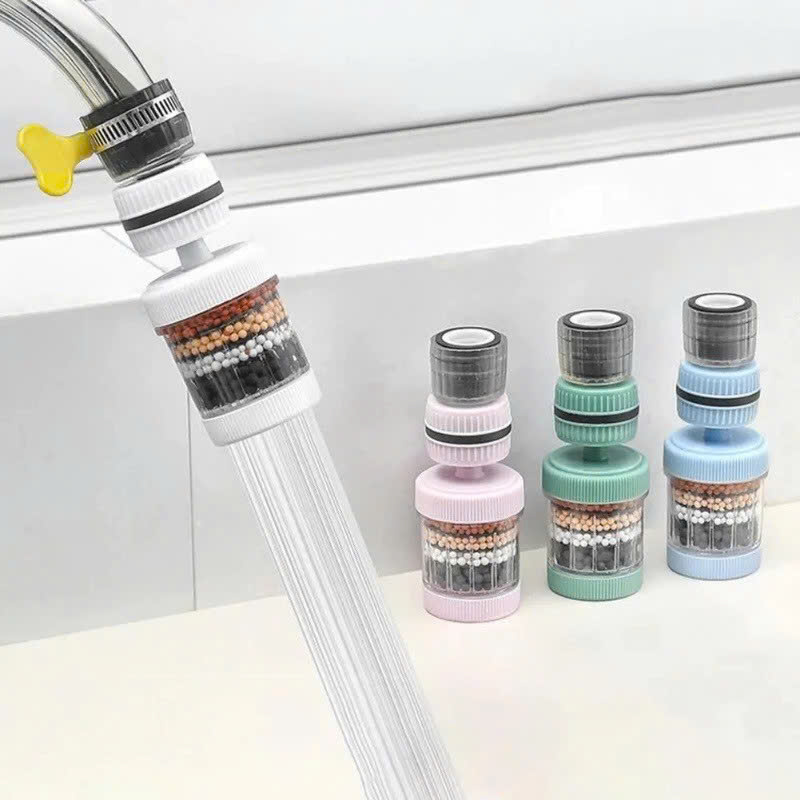 Vòi Lọc Nước Xoay 360° Gắn Lavabo &amp; Nhà Bếp – 6 Lớp Lọc Than Hoạt Tính, Loại Bỏ Clo, Cặn Bẩn, Điều Chỉnh pH- HÀNG CHÍNH HÃNG MINIIN