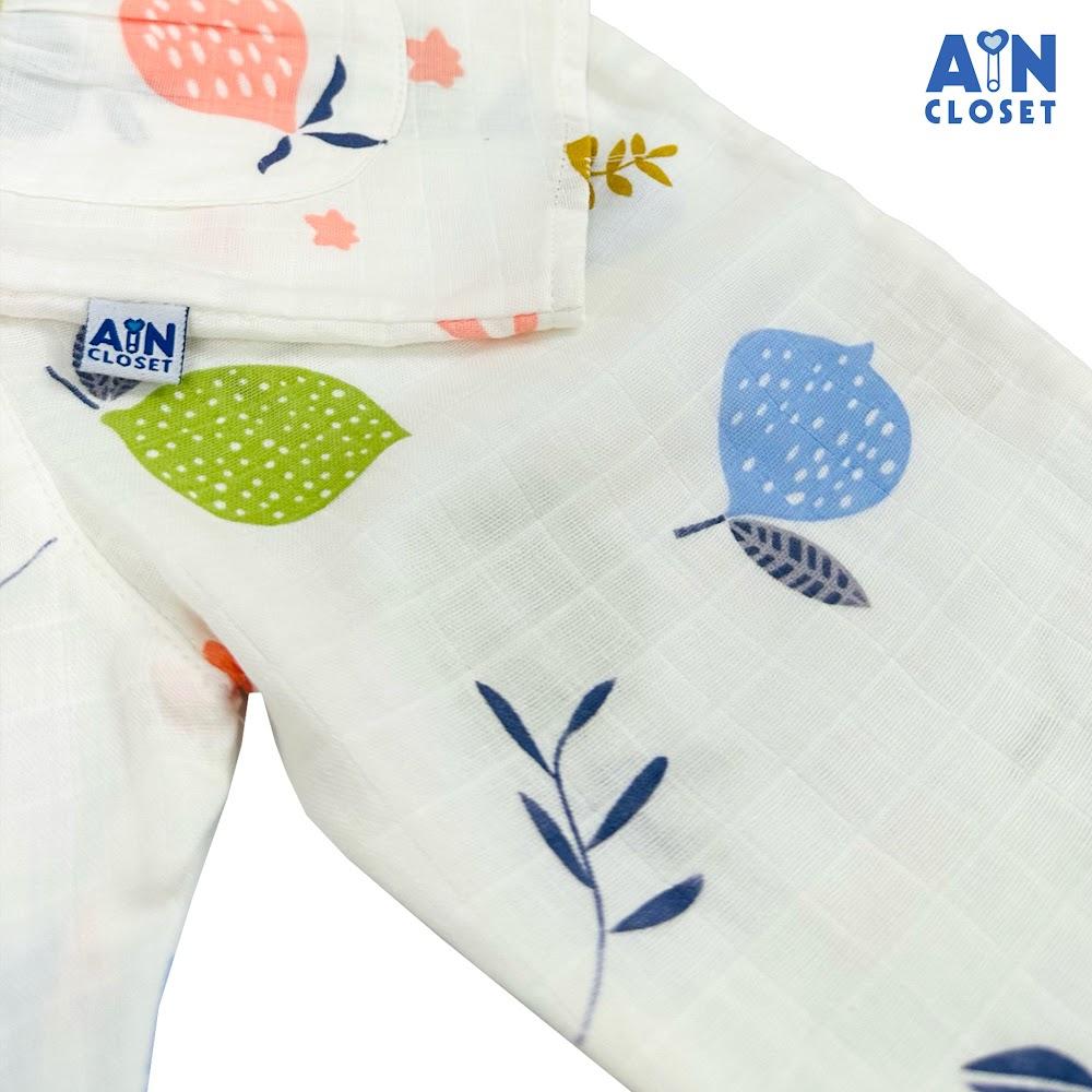 Bộ quần áo Dài bé gái họa tiết Chanh Xanh xô sợi tre - AICDBG18XN8L - AIN Closet
