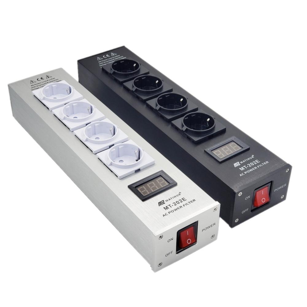 Hifi Matihur MT-202E Audio Noise AC Bộ lọc năng lượng Bộ điều hòa Bộ điều hòa Bộ điều hòa Bảo vệ Surge With Outlets Dải công suất EU