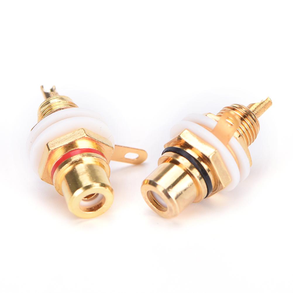 RCA Nữ Jack 10pcs mạ RCA Đầu nối Gold Gold Chassis Audio Socket