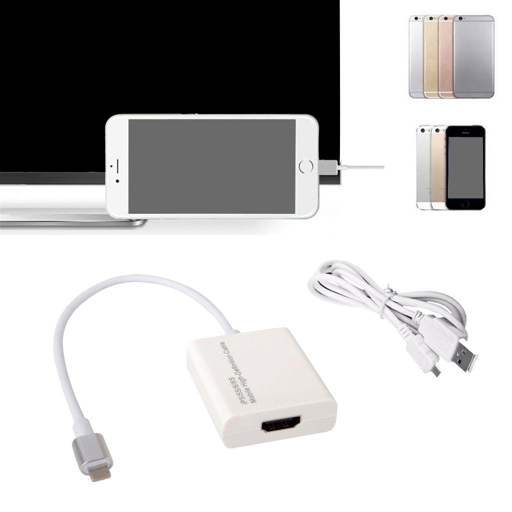 1080P 8 pin HDMI Cable Video Converter Adapter for iPad /iPhone5/ /6/ 6 s/7