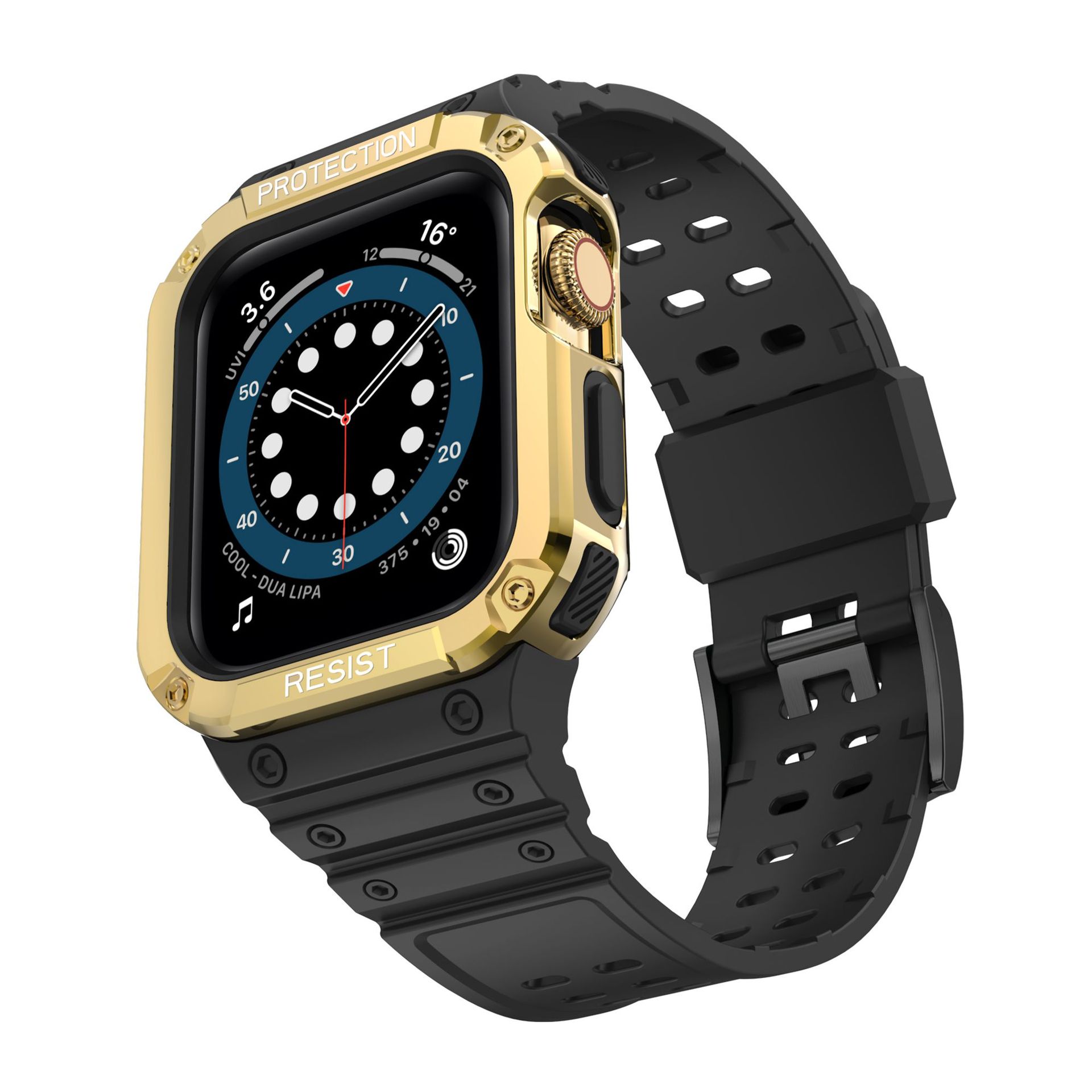 Ốp Case bảo vệ tích hợp dây đeo cho Apple Watch Series 4/5/6/SE/7/8/9/SE2 Size 40mm/41mm/44mm/45mm - Hàng Chính Hãng