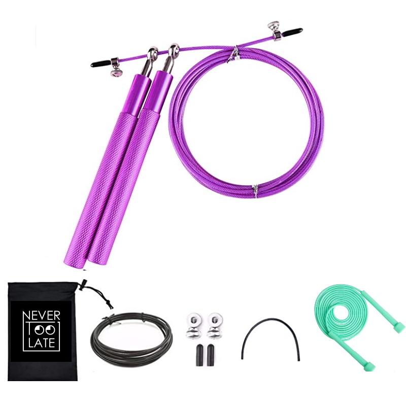 6 Trong 1 2.5Mm Thép Không Gỉ Dây Tốc Độ Nhảy Dây Nhảy 120G Nhiều Màu Với Chống Đeo Ống Và sạc Dự Phòng Dây