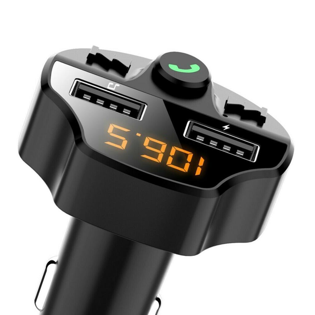 Car Charger 2 Ports USB Charger FM Bluetooth Wireless AUX MP3 Player Kit
