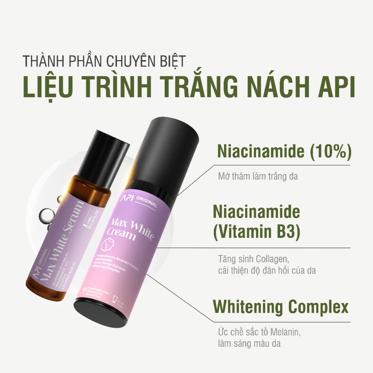 Kem Trắng Nách Api - Liệu Trình Trắng Nách Mee Natural Giảm Thâm Khử Mùi Hôi Cho Nam Và Nữ