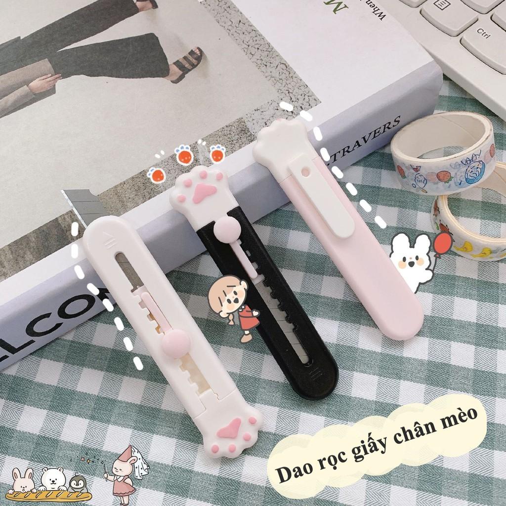 Dao Rọc Giấy Chân Mèo Cute Mini Dễ Thương An Toàn Khi Sử Dụng Cắt Gọt Sticker Washi Tape Trang Trí Sổ Tay