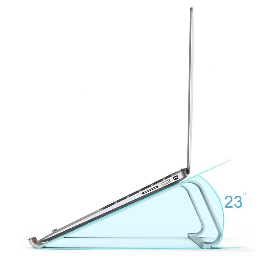 Giá Đỡ Laptop dành cho Macbook Nhôm chữ L kê tản nhiệt cho máy tính 14 inch, 15.6 inch, 13 inch, 17 inch để bàn