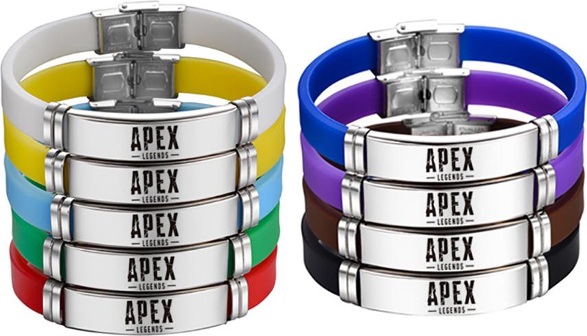 Vòng Tay Anh Hùng Bằng Cao Su Và Thép Không Gỉ Hot Game Apex Legends Mẫu Chữ