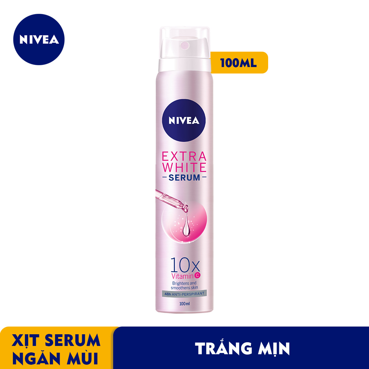 Lăn Ngăn Mùi NIVEA Extra Bright Serum | 10X Vitamin C (40 ml) - 80020