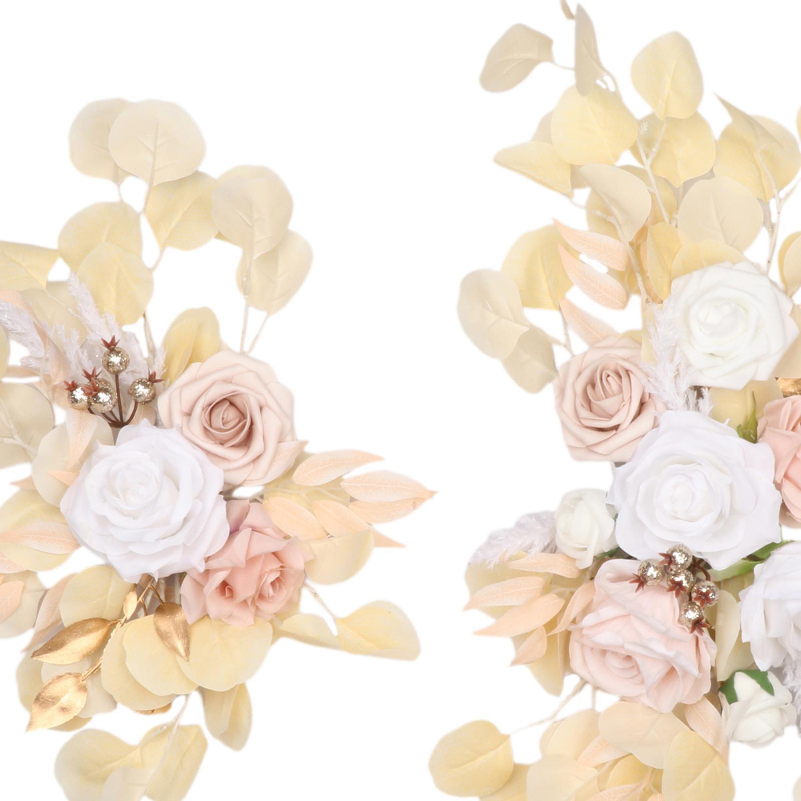 2Pcs Wedding Arch Flower Swag Artificial Floral Swag Hanging Rustic Artificial Flower Arch Decor for Reception, Home, Wedding Arch