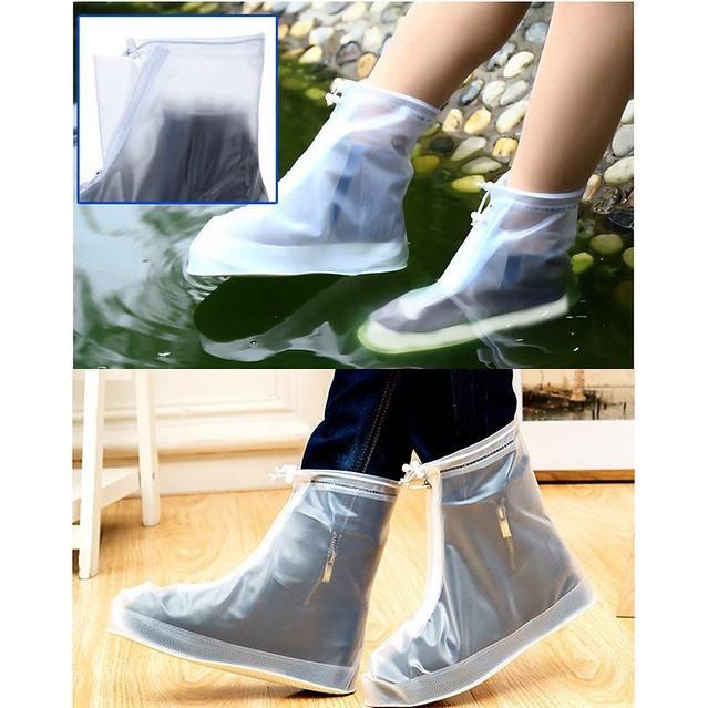 Bọc Giày Đi Mưa - Ủng Đi Mưa - Bao Trùm Giày Silicon Cao Cấp Dày Dặn - Chống Trơn Trượt Siêu Bền