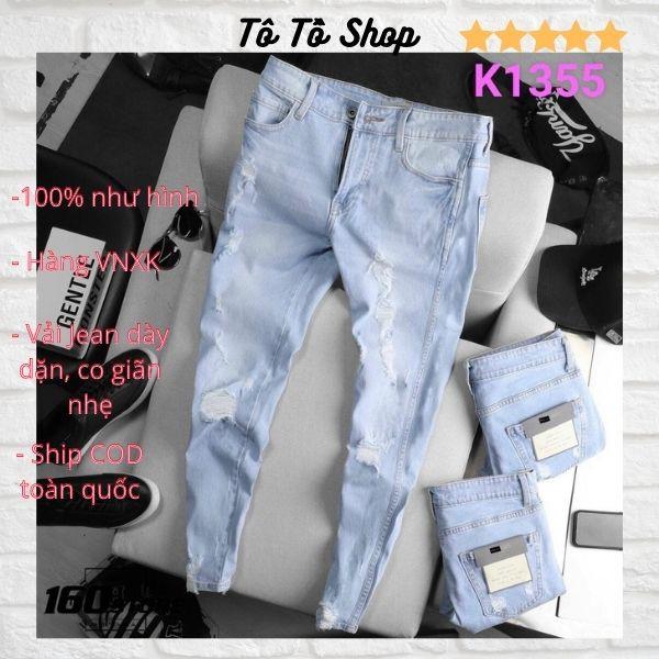 Quần Jean Nam Mẫu Mới ️️ Quần Bò Nam Chất Liệu Denim Cao Cấp Thời Trang Chuẩn Hàng Shop Tô Tồ Shop - QJNTT16