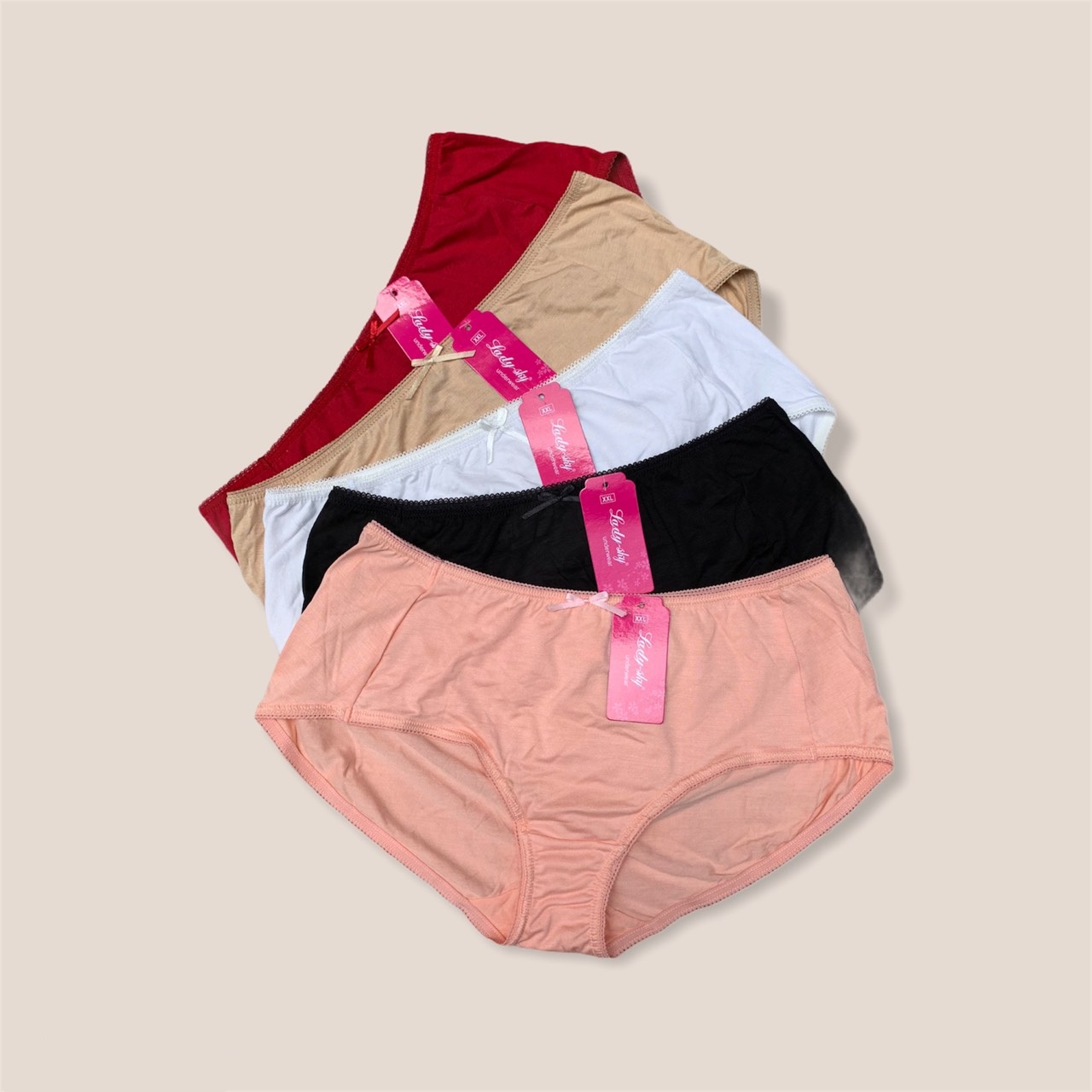 Combo 5 Quần Lót Nữ Cotton Lụa Mềm Lưng Cao Lady 515 – Che Bụng, Êm Ái, Co Giãn 4 Chiều