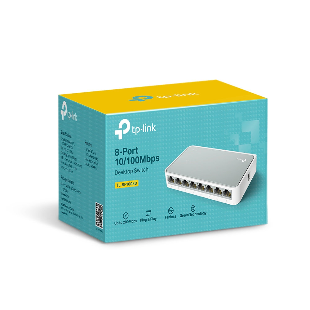 Bộ Chia Tín Hiệu Để Bàn 8 cổng 10/100Mbps Tp-link SF1008D - Hàng Chính Hãng