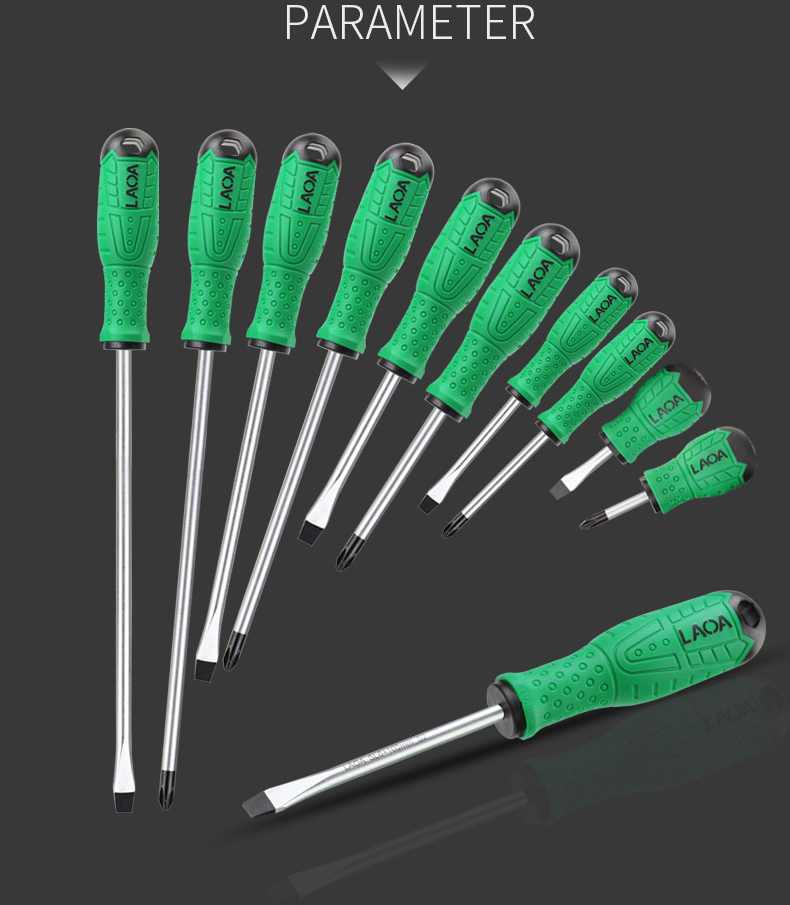 Bộ Tua vít 6 chiếc LAOA LA614306 chuyên dụng, thép hợp kim S2 siêu cứng, hàng chính hãng
