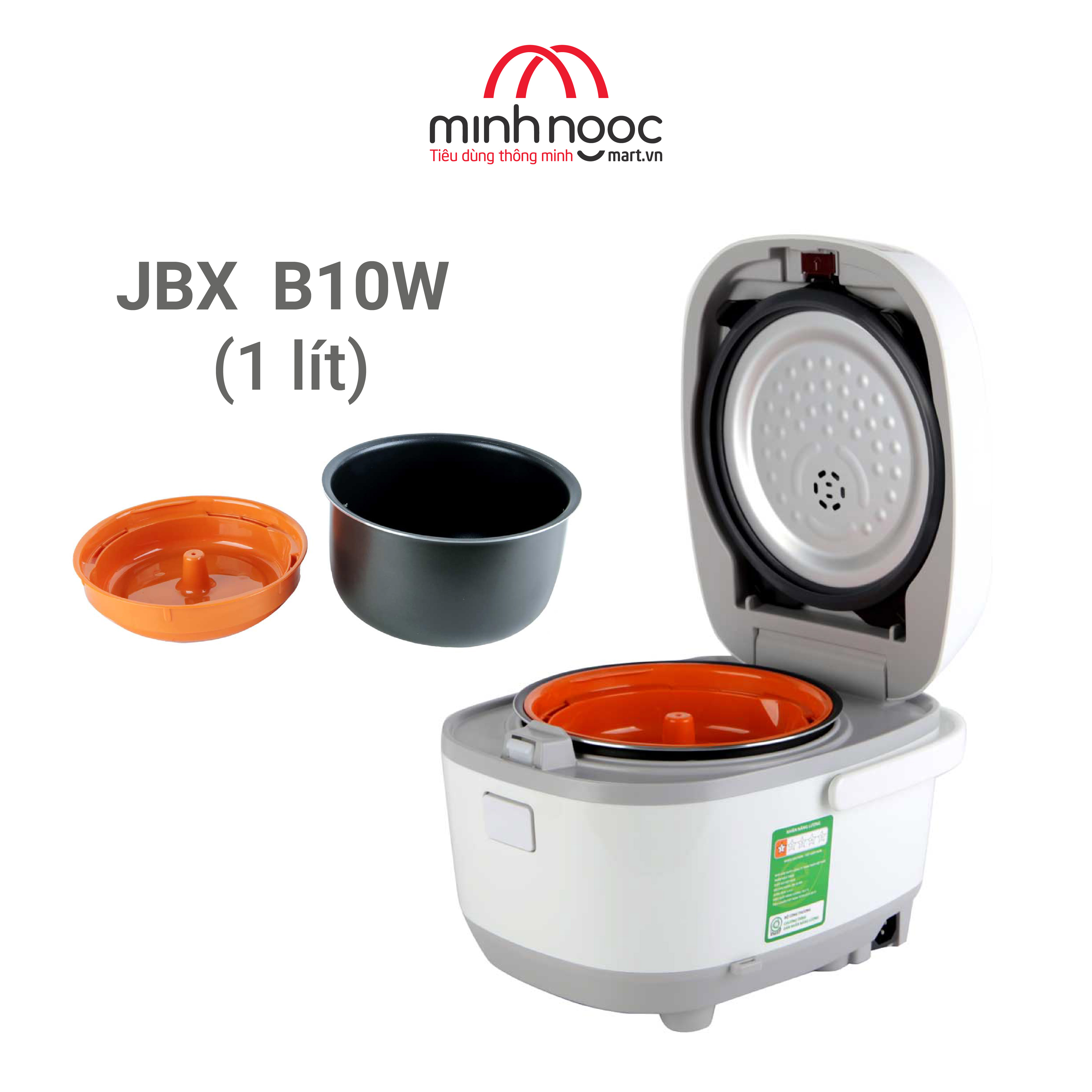 HÀNG CHÍNH HÃNG: Nồi cơm điện Tiger dung tích 1.0l JBX-B10W màu trắng