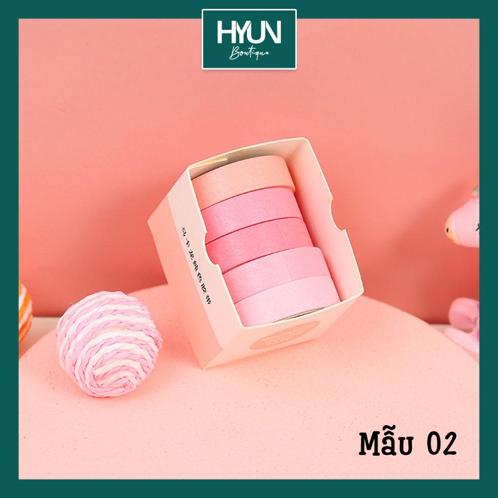 Set 5 cuộn Washi tape pastel dễ thương