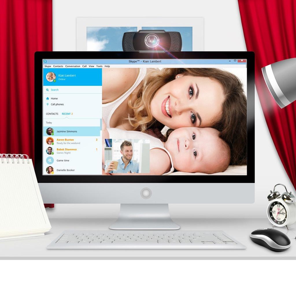 Webcam NetCAM USB 200 Độ phân giải 1080P - Hàng chính hãng