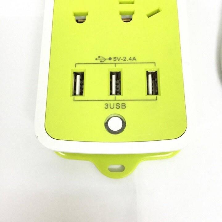 Ổ cắm điện đa năng 6 ổ cắm 3 cổng USB chống giật mới