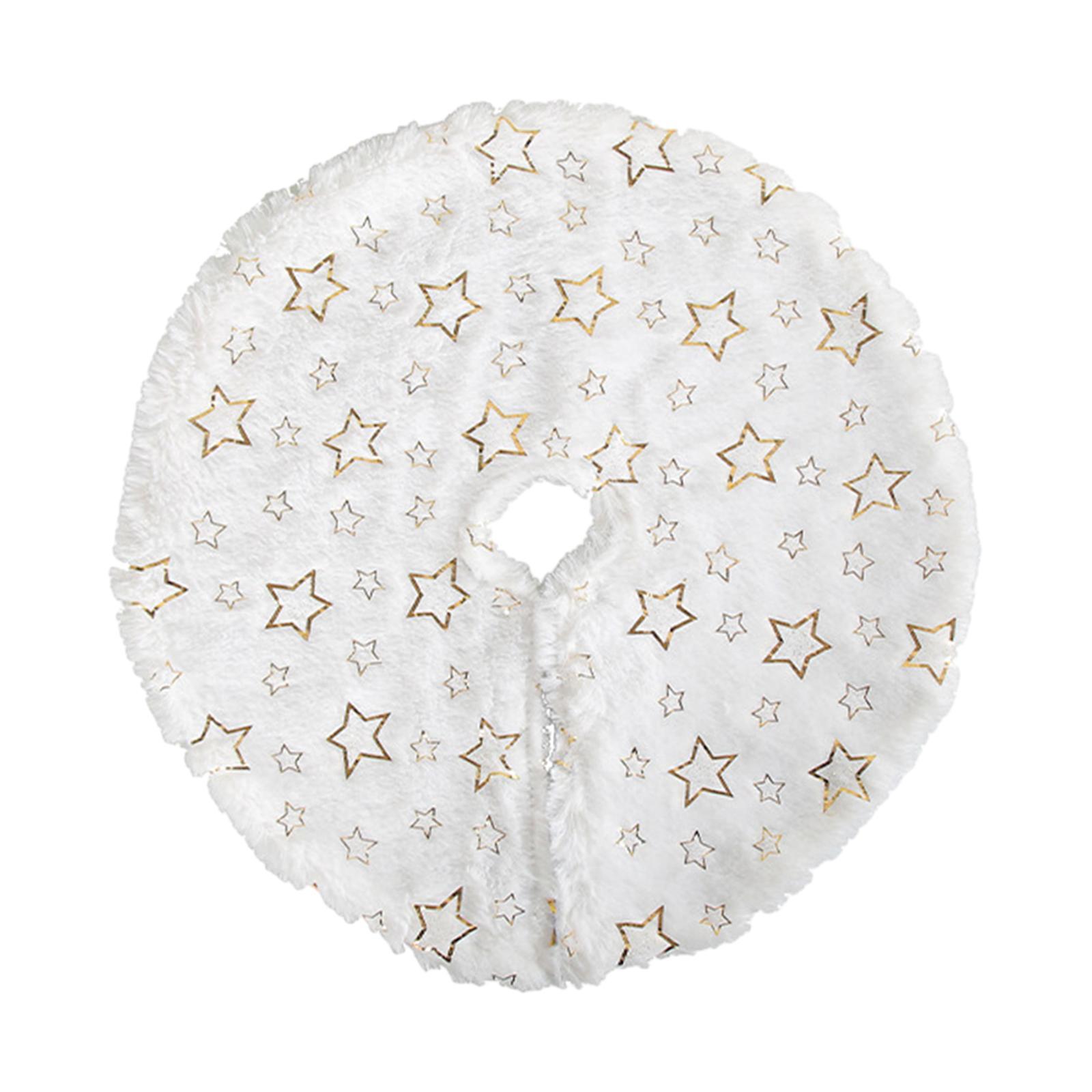 Christmas Tree Skirt, Luxury Faux Tree Skirt, Tree Mat Round Christmas Tree Apron, for Holiday New Year Xmas Decor Xmas Party