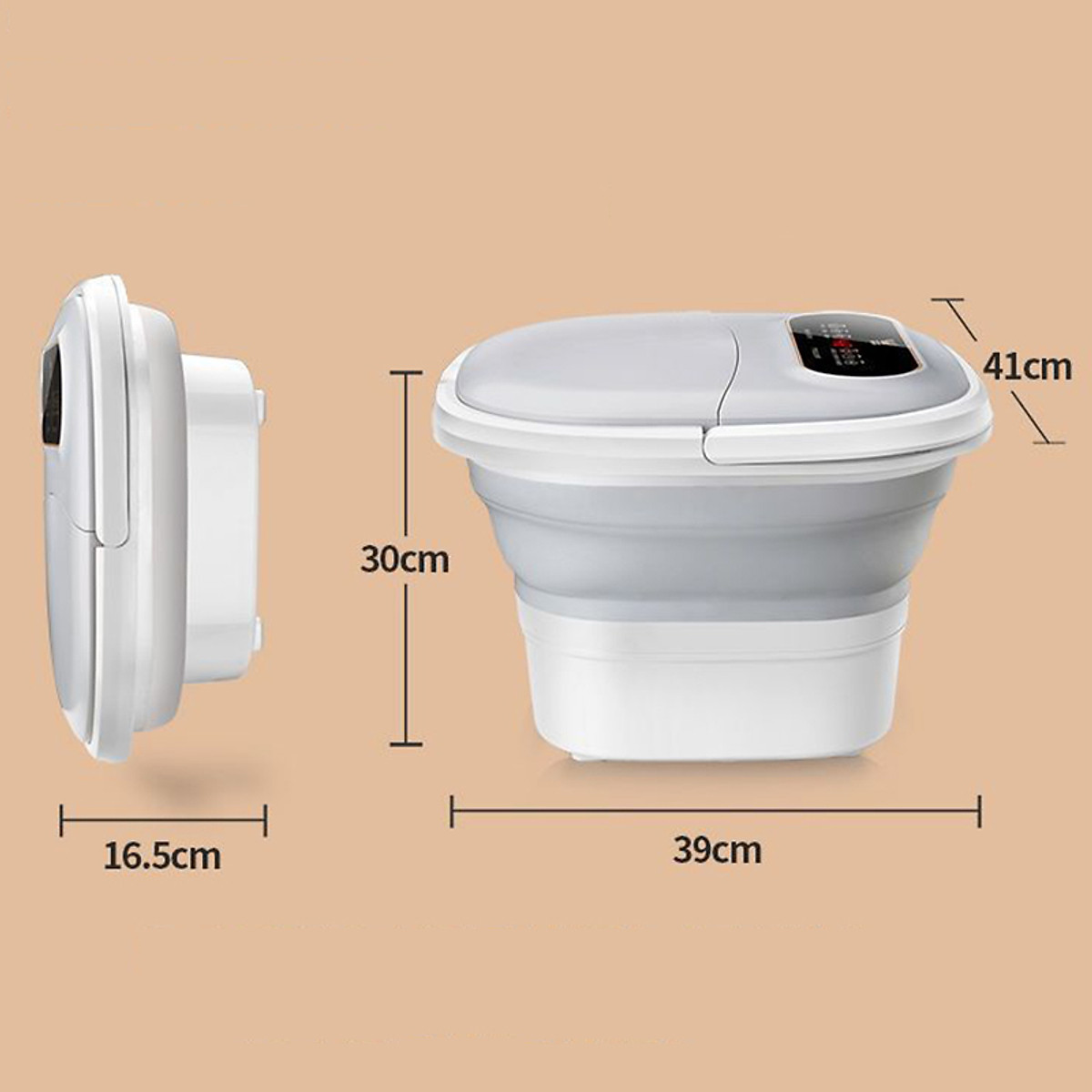 Bồn Ngâm Chân Massage Gấp Gọn SEKA SK-195 Con Lăn Tự Động Làm Nóng Và Giữ Ấm Nước, Có Điều Khiển Cầm Tay
