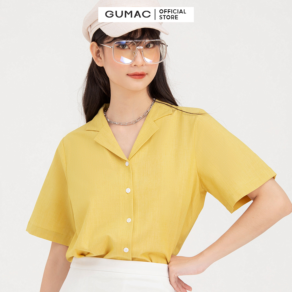 Áo sơ mi nữ cổ bẻ GUMAC AB736