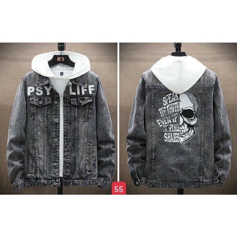 Áo khoác jean nam có mũ cao cấp, chất liệu denim thoáng mát, hàng chuẩn shop BEN Shop0807 v19