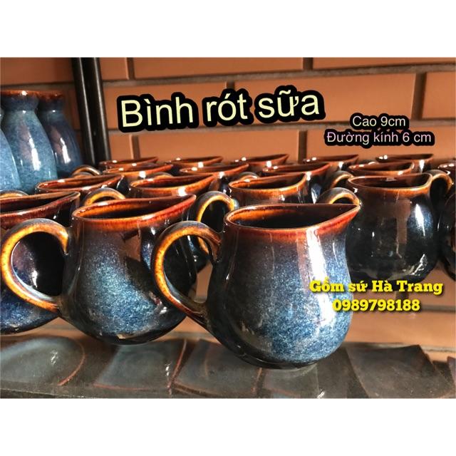 Bình rót sữa men hoả biến gốm sứ Bát Tràng cao cấp