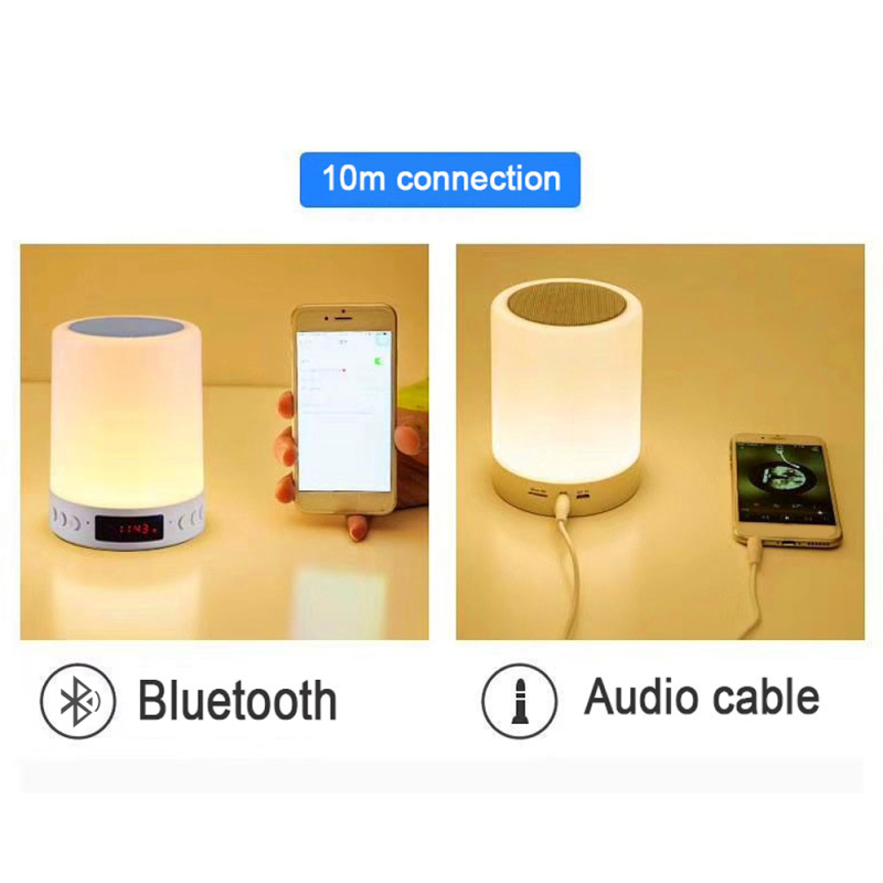 Loa Bluetooth Không Dây 2in1 Kết Hợp Đèn Ngủ, Đèn Led Cảm Ứng Đổi Màu Theo Nhạc Đèn LED, đèn bàn, đèn phòng ngủ