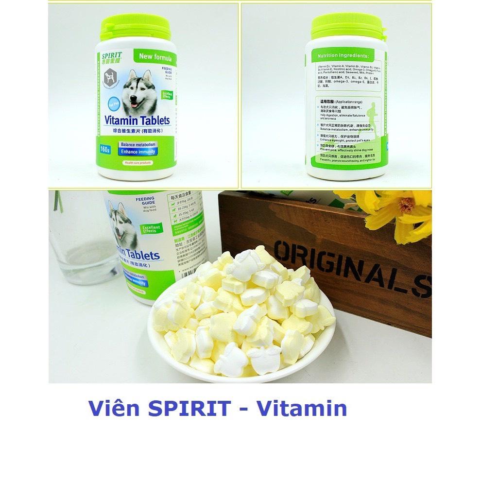 Lẻ 1 Viên sữa dê dưỡng chất spirit canxi cho chó mèo (5 loại) chắc xương dưỡng lông và chó mèo kém ăn