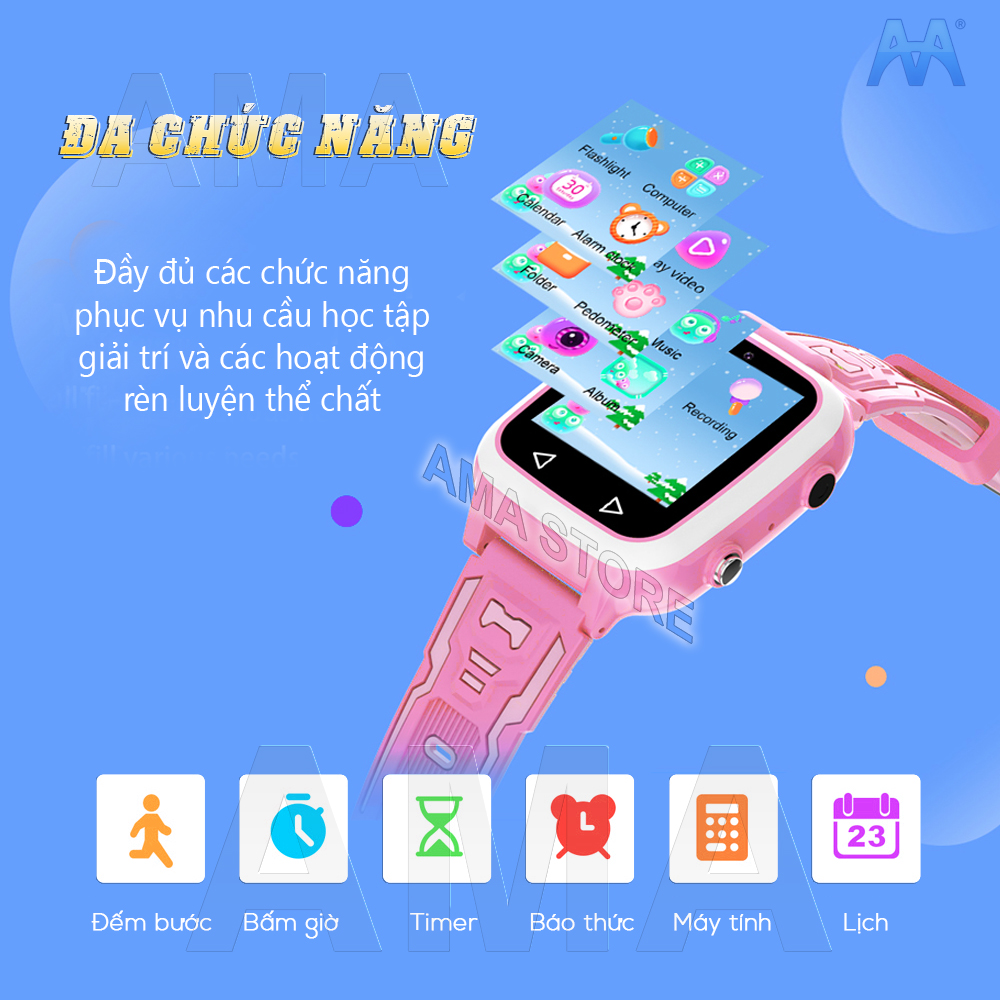 Đồng hồ Thông minh 25 GAME Y8S gắn thẻ nhớ 32G Nghe nhạc Lắp Sim gọi Điện thoại không cần App Quản lý Hàng nhập khẩu